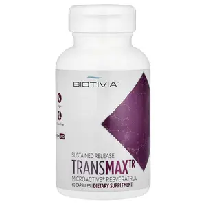 Biotivia TransmaxTR, MicroActive® Resveratrol, 60 Capsules (500 mg per Capsule)
