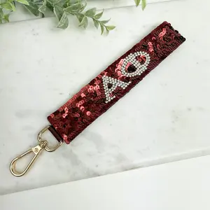 Alpha Phi Sequin Wristlet Keychain – APhi Sorority Keychain