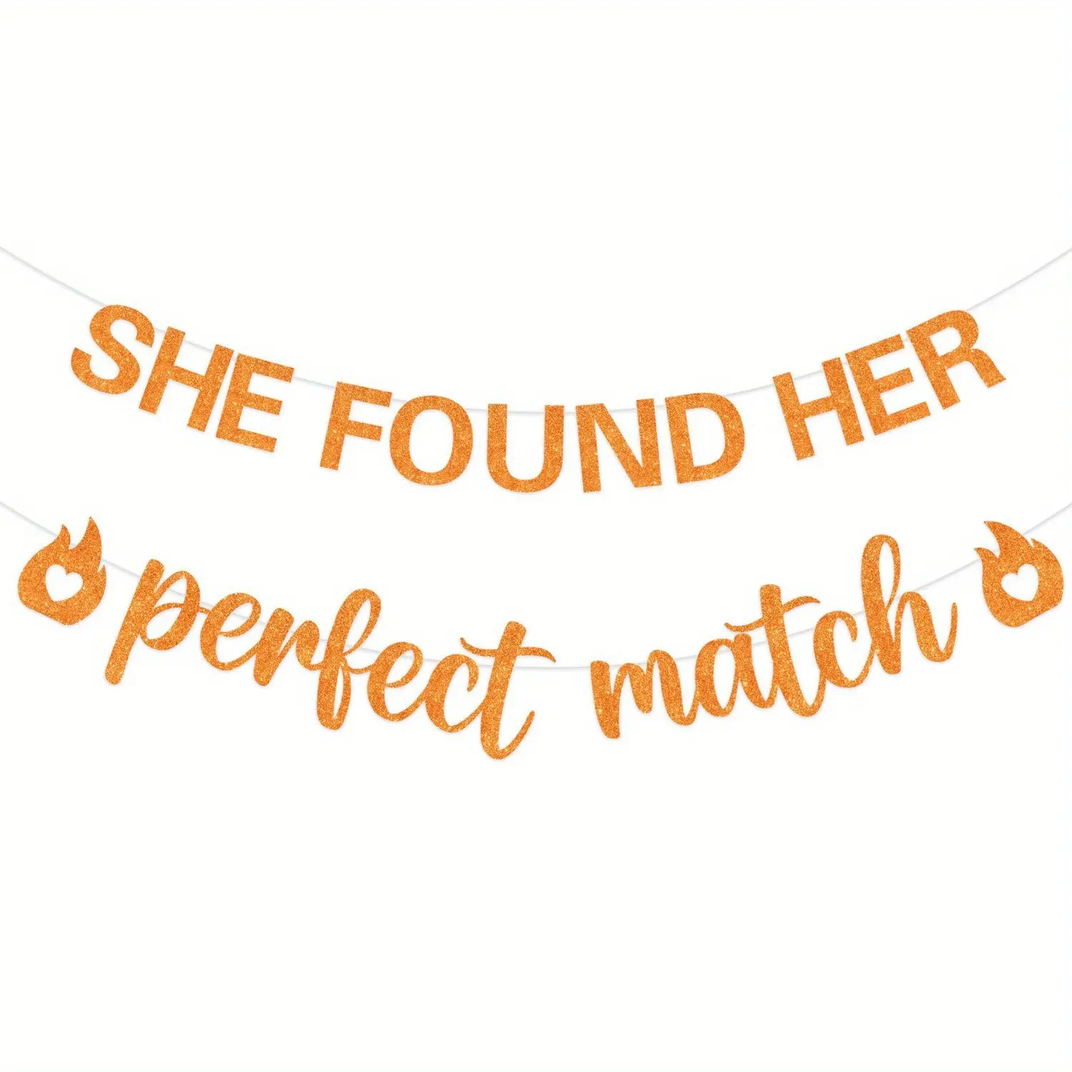 1Set She Found Her Perfect Match Bachelorette Banner Perfect Match Theme Sign for Bridal Shower Wedding Decor Match Made in Heaven Bach Engagement Party Decorations Supplies