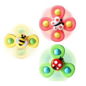 3PCS Suction Cup Spinner Toys – Spinning Sensory Fidget Bath Toys for Toddlers 1-3 Years, Fun Birthday & Christmas Gifts for Boys & Girls