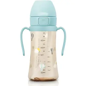 Stage 2 Straw for Toddlers Air Balloon Flip Top Spill Proof Sippy Cup PPSU BPA Free 10 oz Non Leakable Microwave Safe