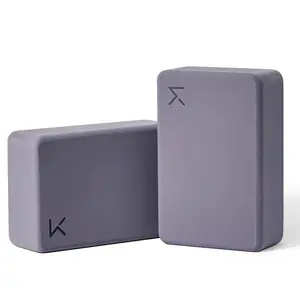 KEEP Yoga Block - 2Pack, High Density EVA Foam Blocks for Yoga, Pilates, Meditation, Aid Balance, Support and Deepen Poses - Non-Slip Lightweight Durable,Smoky Purple (Set of 2)