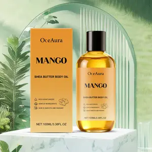 Oceaura Mango Shea Butter Body Oil, Daily Nourishing Moisturizer for Soft Skin, Non-Greasy Hydrating Moisturizing Skincare Oil