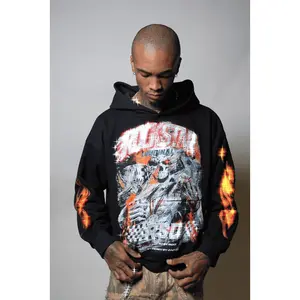 Blaek Black Rhinestone Oversized Hoodie