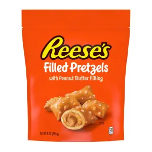 Filled Pretzels, Peanut Butter Pretzel Nuggets, Crunchy, Ready to Eat, Sweet and Salty Snack, 9oz Resealable Bag