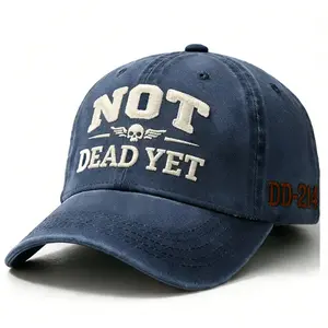 Not De4d Yet DD-214 Hat – Adjustable Vintage Washed Baseball Hat – Gift for Dad Husband