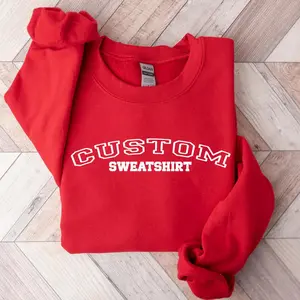 Custom College Sweatshirt, Varsity Letters Crewneck, Personalized University Sweat, Custom Shirt, Custom Text Sweater, Custom Design Uni Tee CZ