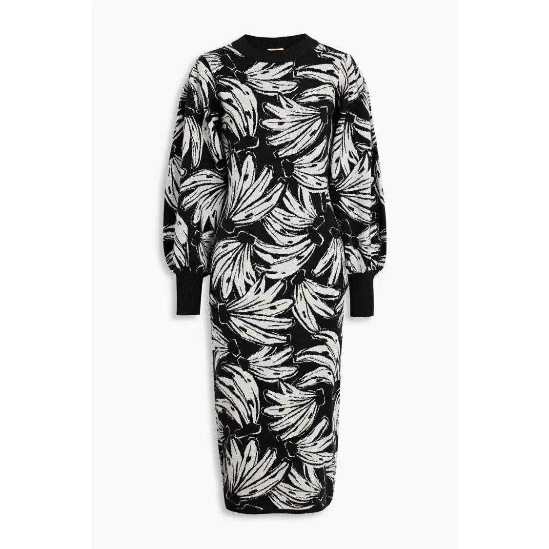 FARM Rio Jacquard-knit midi dress