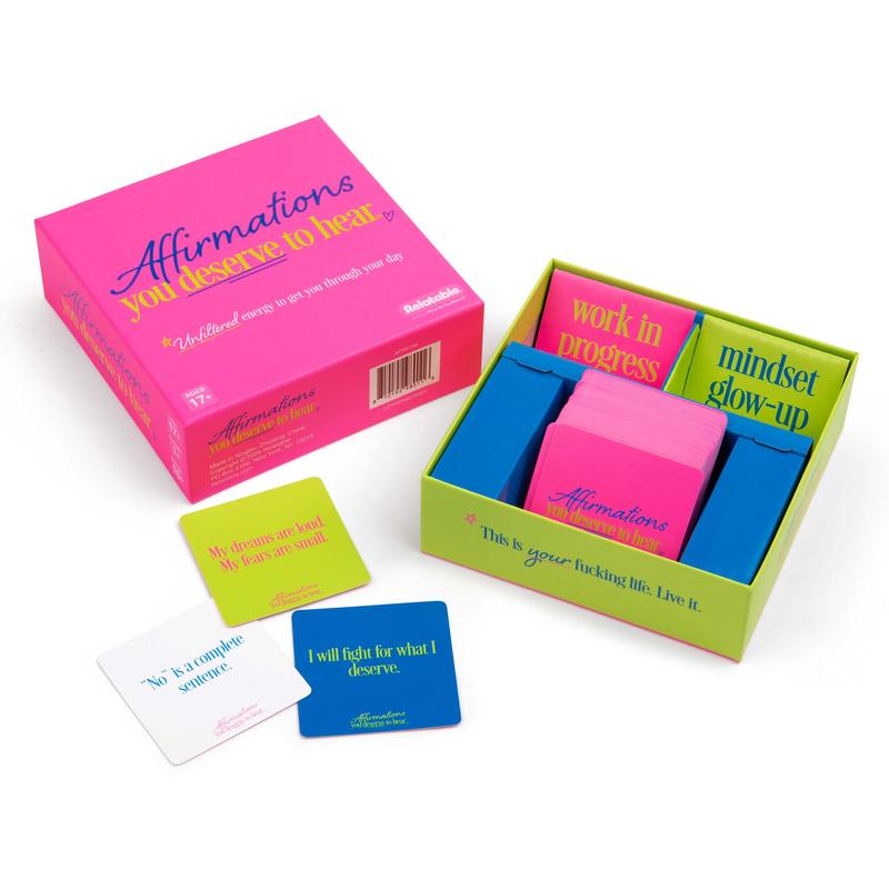 Affirmations You Deserve to Hear by Relatable – 100 Bold Daily Affirmation Cards for Women, Valentine’s Day Gifts for Friends,  Inspirational Self Care & Galentine’s Gift