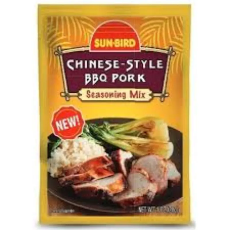 12-Pack Classic Original Sun Bird Chinese-Style Barbecue Pork Powder Seasoning Mix, 1oz Easy-Portioning Packets for Grilling, Roasting, Savory Spice Blend
