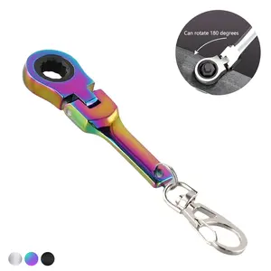 10mm Ratchet Wrench with Key Chain,Portable Mini Hardware Tool,Perfect for Keys and Accessories
