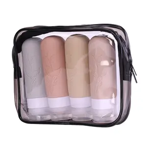 Refillable Silicone Travel Storage Bottles Set, Portable Cosmetic Skincare Containers, Eco-Friendly Reusable Design, Ideal for Daily Use