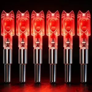 JianZD 6/12Pcs Lighted Nocks – Auto On/Off LED Arrow Nocks with 4 Adapters (0.285, 0.297, 0.300, 0.305 inch) for Crossbow Bolts, Easy Retrieval for Hunting