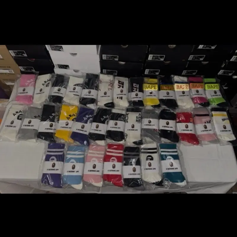 Bape Socks - Assorted Colors & Styles for Everyday Wear Comfortable and Stylish Socks for Men and Women