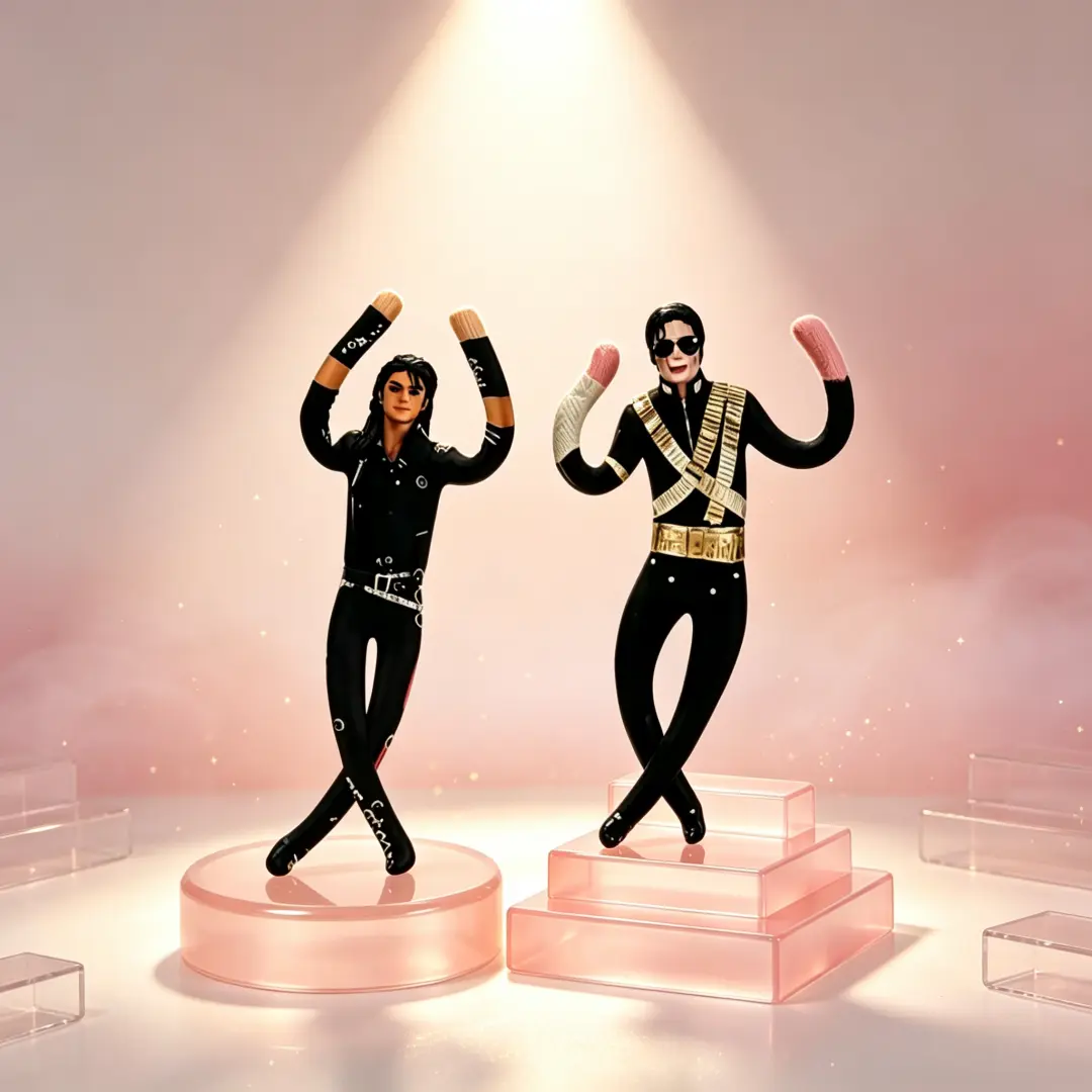 2pcs,High-Quality Articulated Michael Jackson Plush Doll, cute girly gifts，plushies,Fan collection，Collector's edition