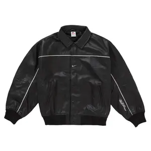 Supreme Men's Nike Leather Varsity Jacket Black, from StockX Supreme Men's Nike Leather Varsity Jacket Black, from StockX