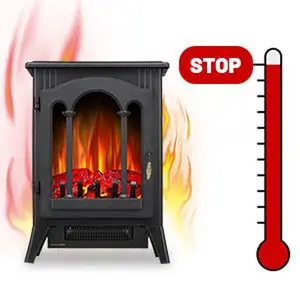 Electactic 3D Infrared Electric Fireplace Stove, Freestanding Fireplace Heater Adjustable Brightness,Portable,Thermostat,Overheating Protection,ETL Certified,1000W/1500W(16 Inch) electric heater rechargeable handwarmer