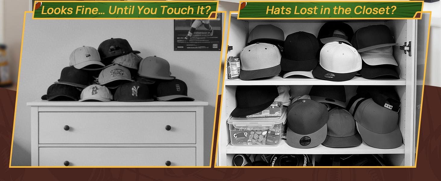 Vtopmart 2-4 Pack Hat Organizer for Baseball Caps, Clear Hats Holder Box with Drawer, Large Cap Storage with Sliding Tray, Stackable Rack Display Case with Magnetic Door, Each Holds 12 Hats Vtopmart 2-4 Pack Hat Organizer for Baseball Caps, Clear Hats Holder Box with Drawer, Large Cap Storage with Sliding Tray, Stackable Rack Display Case with Magnetic Door, Each Holds 12 Hats