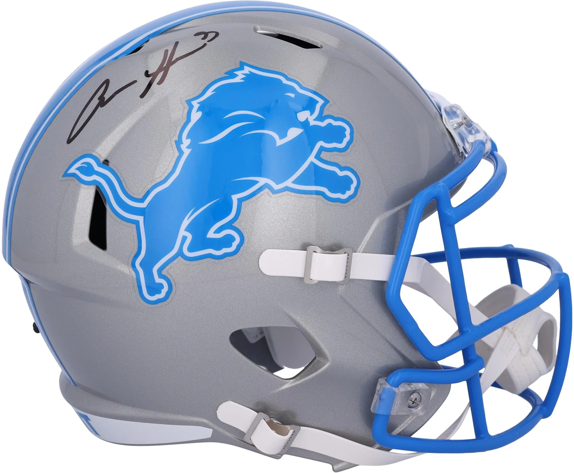 Aidan Hutchinson Detroit Lions Autographed 2024 ALT Speed Replica Helmet - Fanatics Authentic Certified