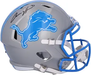 Aidan Hutchinson Detroit Lions Autographed 2024 ALT Speed Replica Helmet - Fanatics Authentic Certified