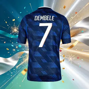 2026 France National Home And Away Blue Green 10# Mbappe 7# Dembele Short And Long Sleeve Soccer Jersey Fans Version