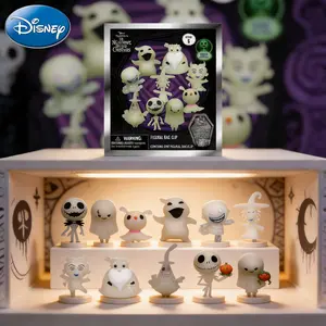 Disney The Nightmare Before Christmas 3D Keychain Blind Bag 1PC Officially Licensed Mystery Anime Figure Keyring PVC Blind Box Backpack Charm Perfect for Collectors Glow in the Dark Series
