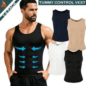1/2/3/4 Pack Menswear Compression Breathable Undershirts Stretch Lightweight Sports Athletic Workout Tank Top Clothes Fabric Stretchable Sporty