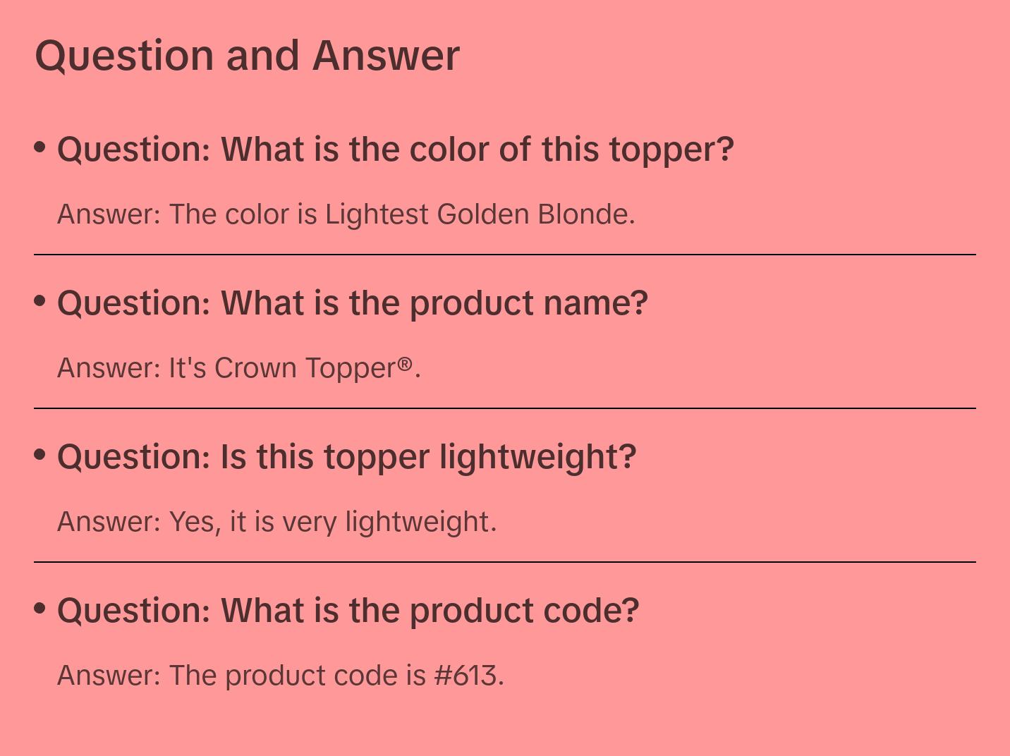 Crown Topper®, Lightest Golden Blonde | #613