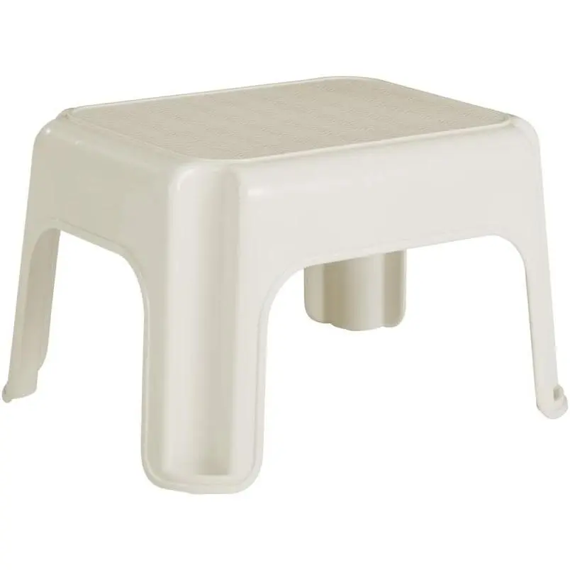 Roughneck Step Stool Bisque Lightweight Design Supports Up to 300 Pounds Perfect for Kitchen and Bathroom Use with Skid Resistant Base