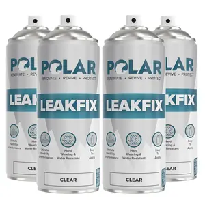 LeakFix Spray - 4 x 13.5fl. oz - Waterproof Roof Sealant for Lasting Protection on Roofs, Drainpipes & Gutter Repairs - Easy Application & Long-Lasting