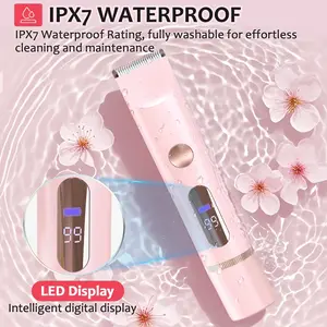 2-in-1 Women Electric Razor & Hair Trimmer Kit, 7000 RPM Powerful Motor, IPX7 Waterproof Wet & Dry Shaving, USB Type-C Fast Charging Long Lasting Battery, Full Body Grooming Tool for Face Legs Armpits Bikini Area