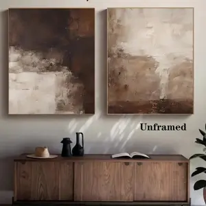 2pcs Frameless Canvas Paintings, Abstract Wall Art Home Decoration, Very Suitable for Creative Home Decoration Posters. This Warm Artistic Print Is Suitable for Decorating Murals on Indoor Walls