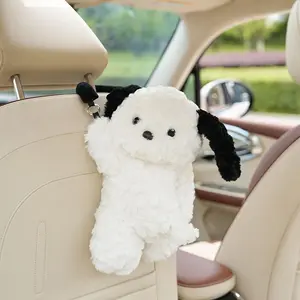 Cute Cartoon Plush Puppy Tissue Box, Soft Plush Tissue Holder for Home Car Bedroom Decor