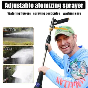 Adjustable atomizing sprayer, for watering flowers, spraying pesticides, washing cars