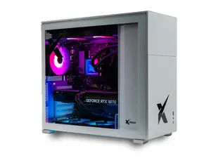 Xidax X-6 Series AMD Ryzen 5 7600 3.8GHz (up to 5.1GHz) , NVIDIA GeForce RTX 5070 12GB, 2TB NVMe M.2 SSD, 32GB (2x16GB) RAM, Window 11 Home XEN White Gaming Desktop - Assembled & Serviced in Utah