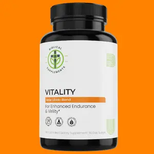 Vitality for Men - Increase Endurance Stamina + Blood Flow Naturally - Magensium, Zinc, Epimedium - Christian Health Product