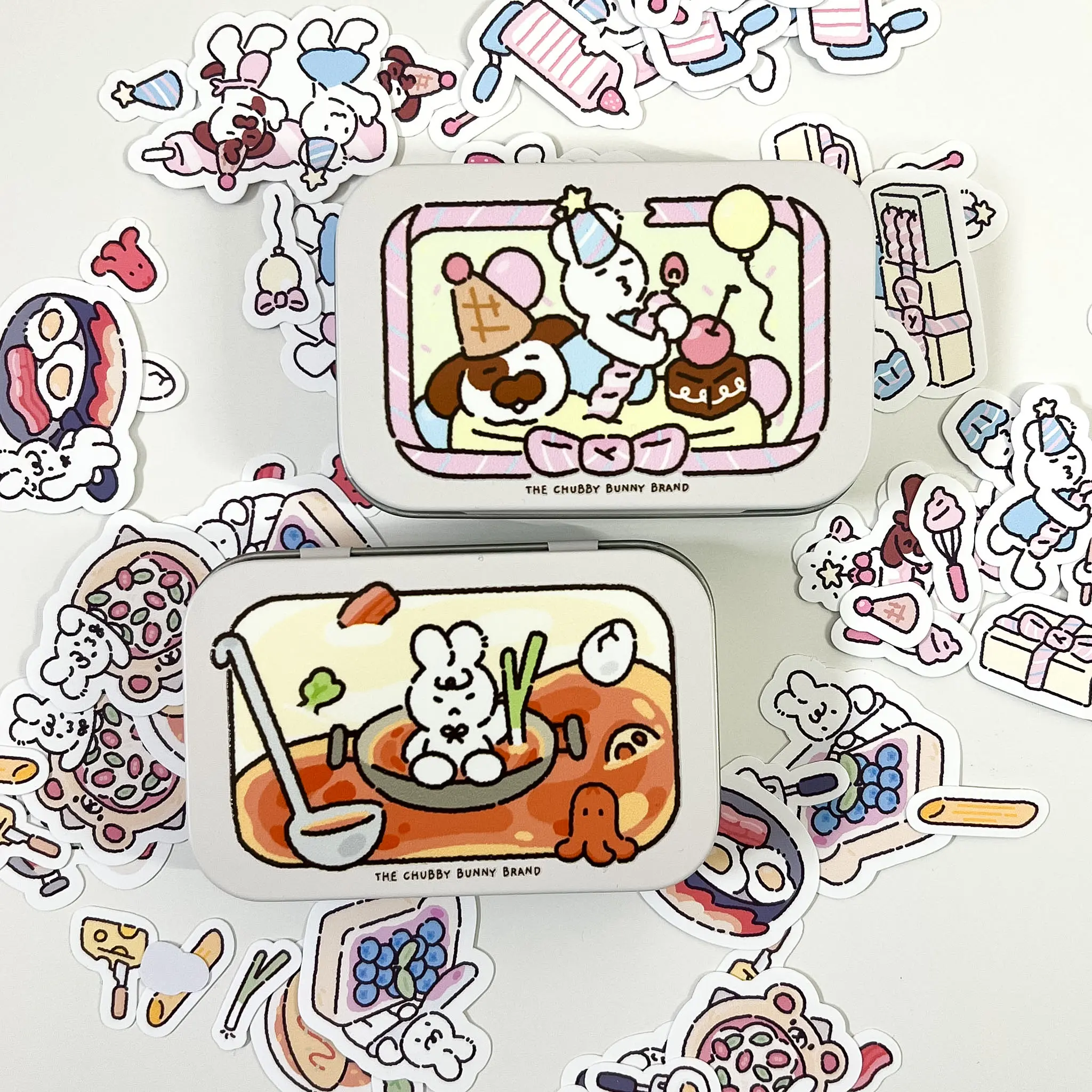 Self Care Sticker Flakes and Tin