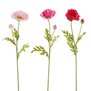 23” Real Touch Poppy Stem - Sold Individually
