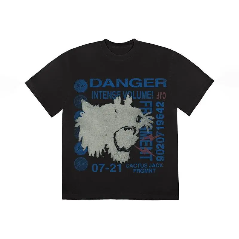 Travis Scott Cactus Jack For Fragment Danger Tee Washed Black (men) by StockX