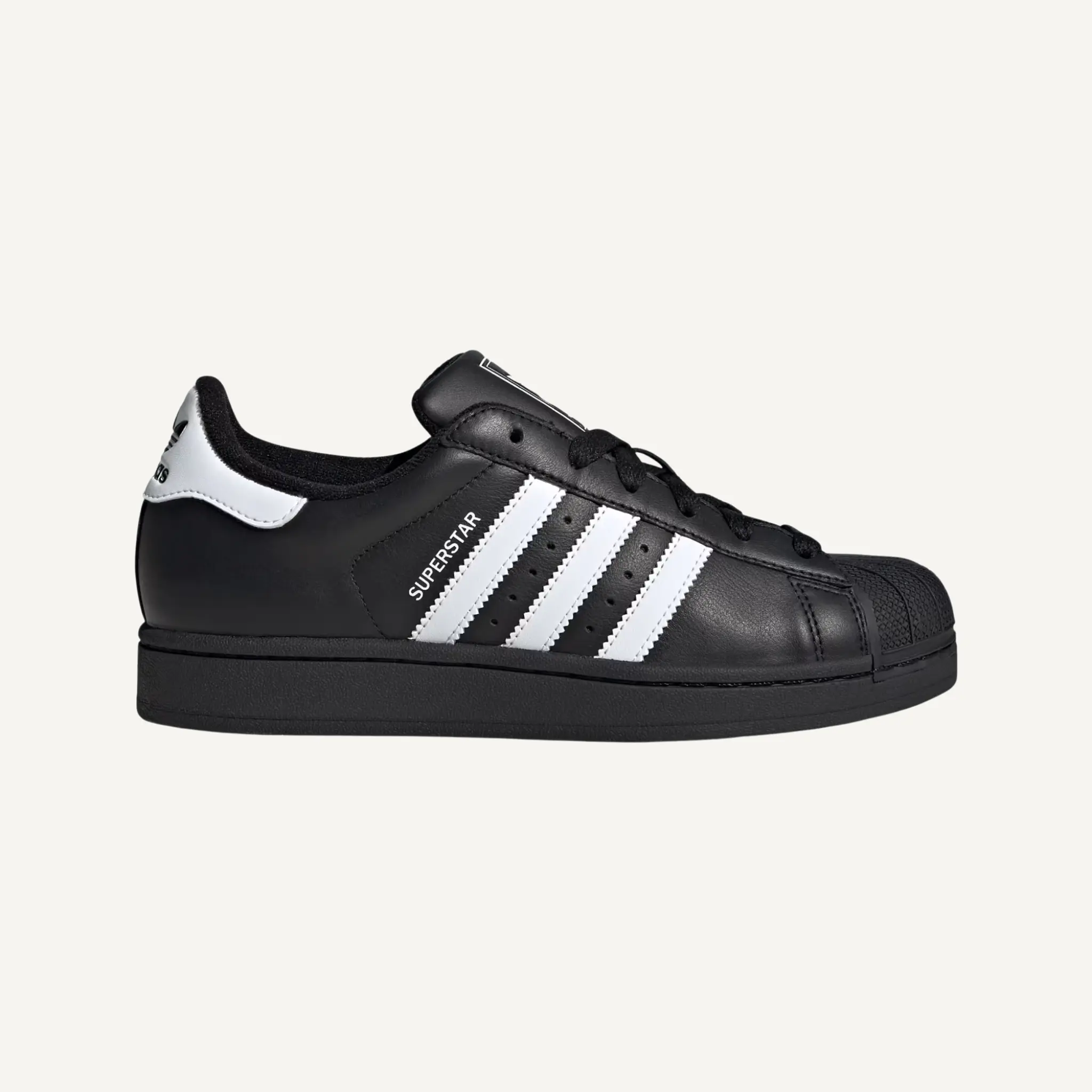 Adidas Originals Women's Superstar II, Classic Black and White Leather Sneakers with Iconic Shell Toe for All Day Wear, All Day Sneakers, Athletic Casual Sneakers