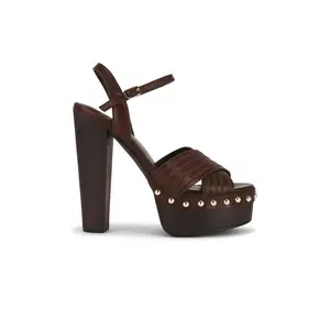 Jeffrey Campbell Vivacia Sandal in Coffee & Gold
