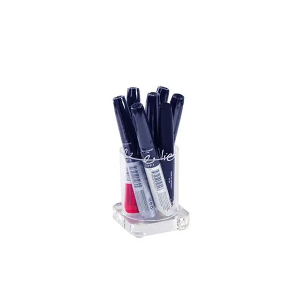 Azar Displays Small Single Cylinder Deluxe Clear Acrylic Cup Holder for cosmetics and pencils