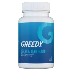 Greedy - Essential Brain Health - Brain Support - Nootropic - Built With Nanotechnology to Promote Full Absorption Healthcare Fitness