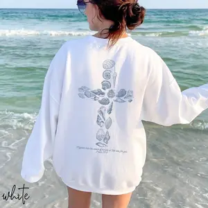 Beachy Sweatshirts Christian Crewneck Ocean Inspired Style Coconut Girl Clothes Ocean Beach Sweater Sea Shell Shirts Granola Girl Seashell Sweatshirt, Hoodie, Comfort Colors