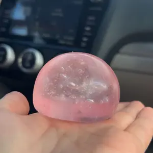 Plastic Coconut Oil Squeeze Ball (blue/), 6cm Round Malt Stress Relief Toy, Ideal Holiday Gift, Fun Cute Present, Birthday, Easter, Halloween, Christmas