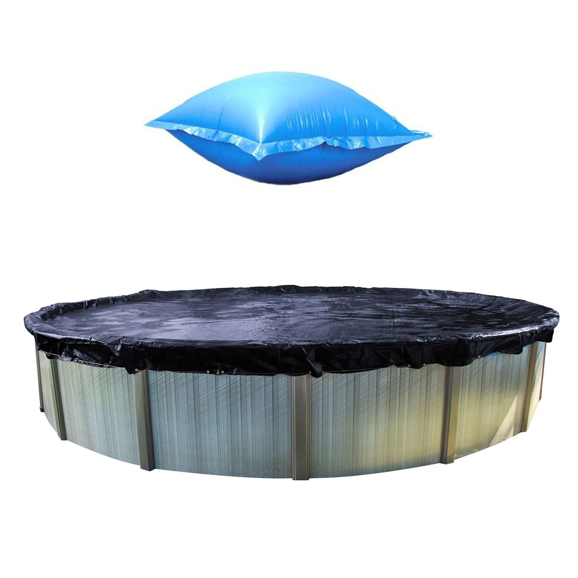 Swimline 24 Ft Round Above Ground Winter Pool Cover w/ 4'x8' Closing Air Pillow Swimline 24 Ft Round Above Ground Winter Pool Cover w/ 4'x8' Closing Air Pillow