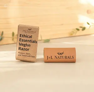 Eco Vegan Leather Razor Protector – Safety Razor Travel Cover