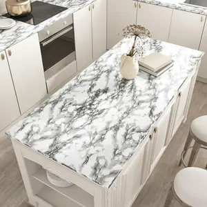 Self-Adhesive Marble Wallpaper, Waterproof Oil-Resistant Vinyl Sticker, Removable Easy Peel DIY Home Decoration