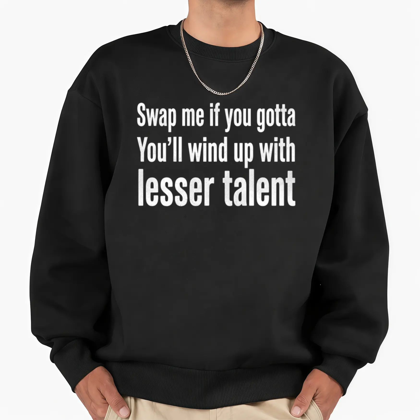 Long Sleeve Sweatshirt Featuring Motivational 'Talent vs Hard Work' Quote – Perfect Daily Workwear for Dedicated Employees