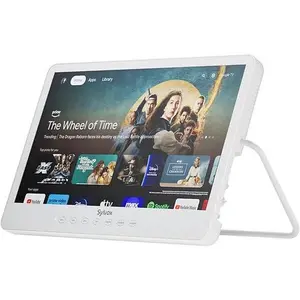 SYLVOX 15.6'' Portable Smart TV 12 Volt Television, 10000Mah Battery Powered IP66 Waterproof Dual Speakers Wireless Wifi 300Nits Small Outdoor Tvs, for RV Camping Pool Bathroom Kitchen Bedroom